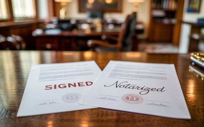 signed vs notarized muvafakatname